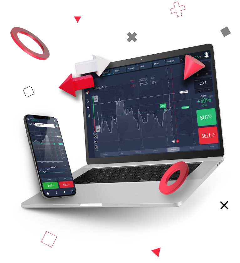 un portátil y un teléfono móvil mostrando la plataforma PMAM de FXcess