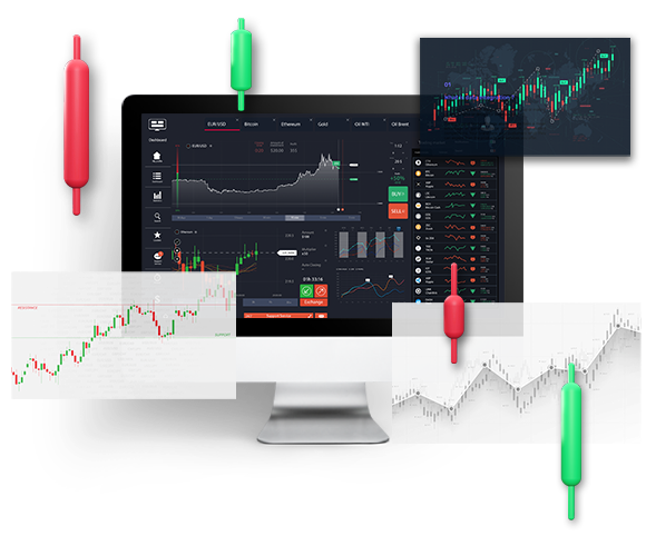 multiple screens and chart bars referring to the PMAM platform and how to learn more about it