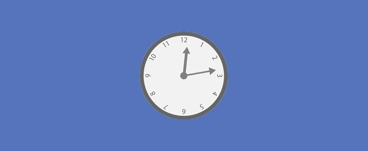 clock featuring a white face set against a vibrant blue background, highlighting its elegant and minimalist style.