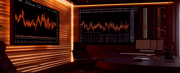 An office room showcasing a desk equipped with two monitors for dual-screen use.