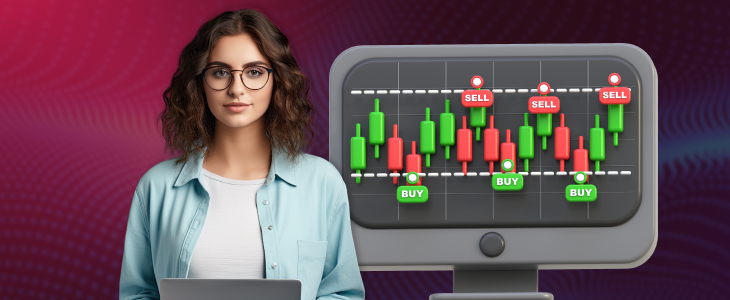 A woman gazes at a computer screen displaying a detailed chart, analyzing data for her work.