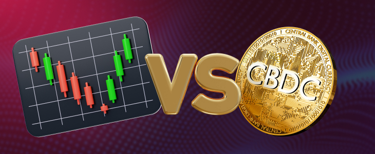 Comparison graphic of cryptocurrency and CBD, questioning which option is superior.