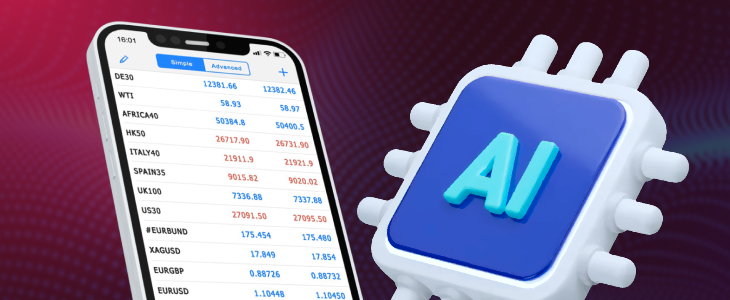 User interface of a cryptocurrency trading app utilizing AI and MT4 for efficient market analysis and trading.