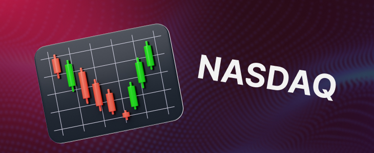 Launch of the Nasdaq-100 index by Nasdaq, emphasizing CFDs related to tech stocks.
